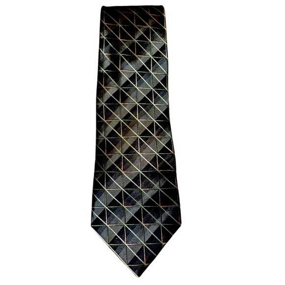 Bugatti Vintage Geometric Necktie: 100% Silk: OSFM - Picture 1 of 4